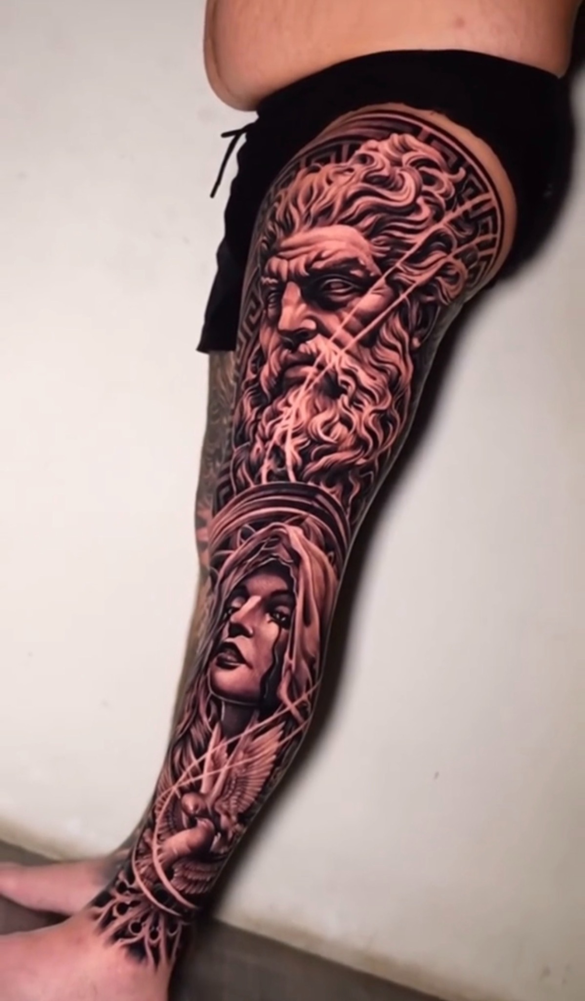 Large-scale black and grey custom work