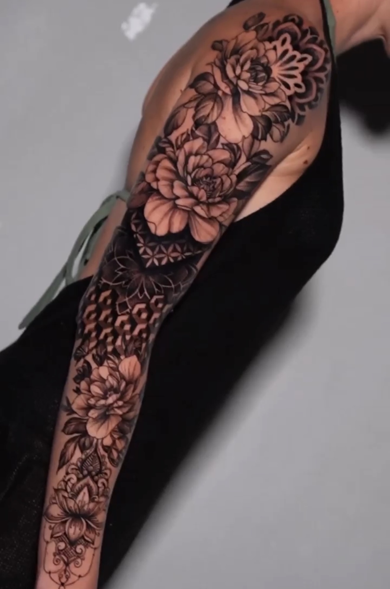 Floral and ornamental full sleeve